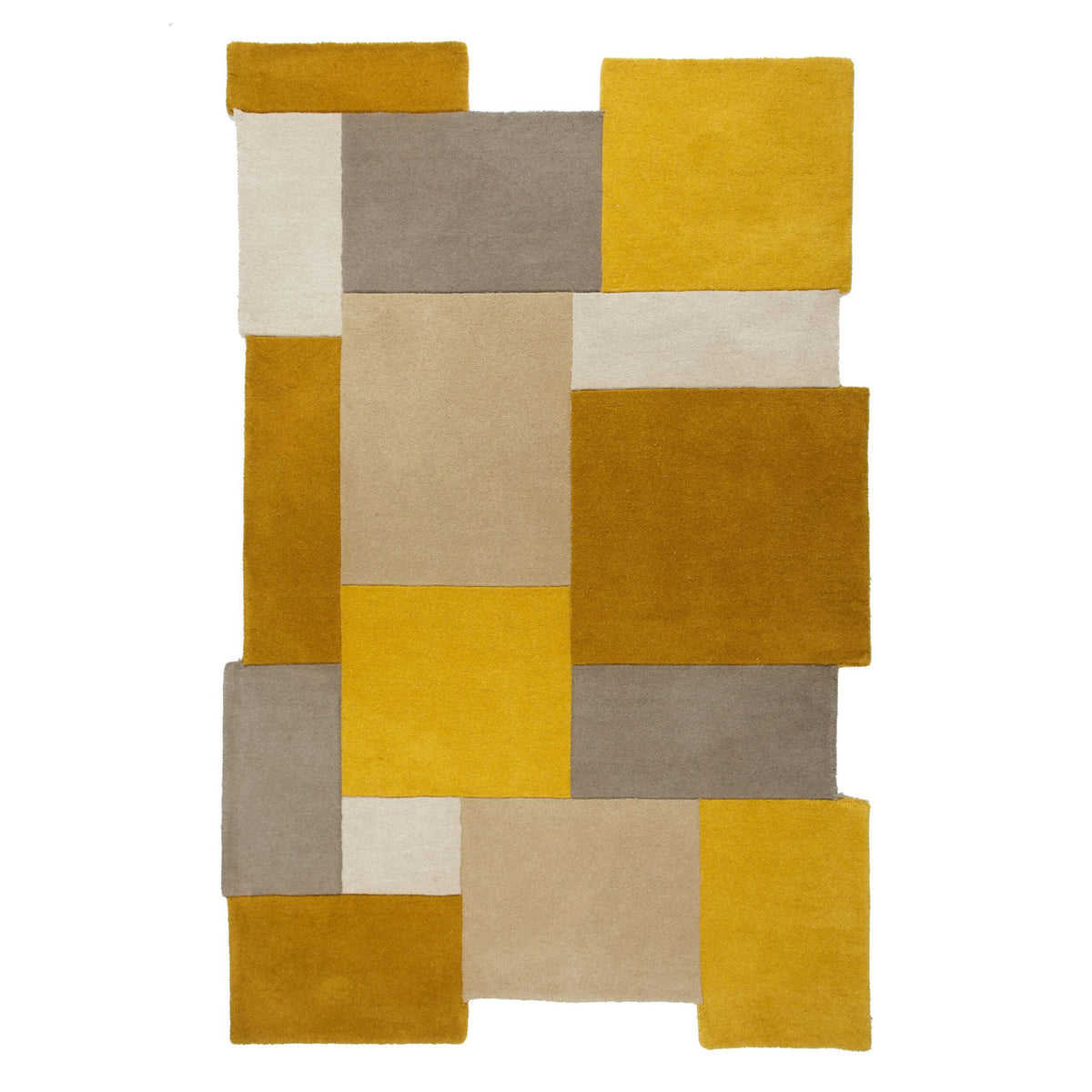 Rug-Modern Abstract Flair Rugs CarpetOnline Ochre-Natural Collage –
