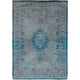 Louis De Poortere rug, Fading World Grey Turquoise 8255, Medaillon design